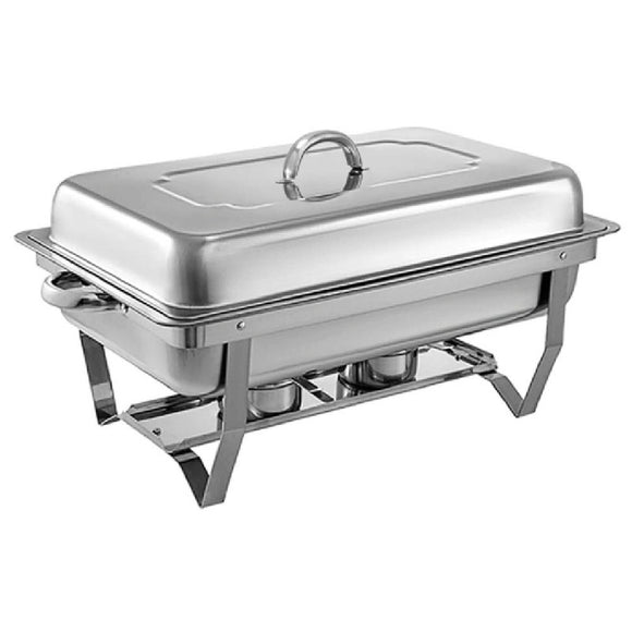 CHAFER BUFFET RECTANGULAR DE ACERO INOXIDABLE DE 9.5 L