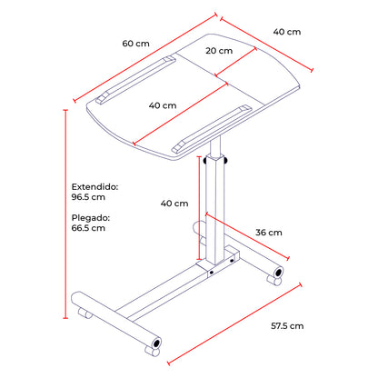 Escritorio para Laptop Plegable Ajustable Negra
