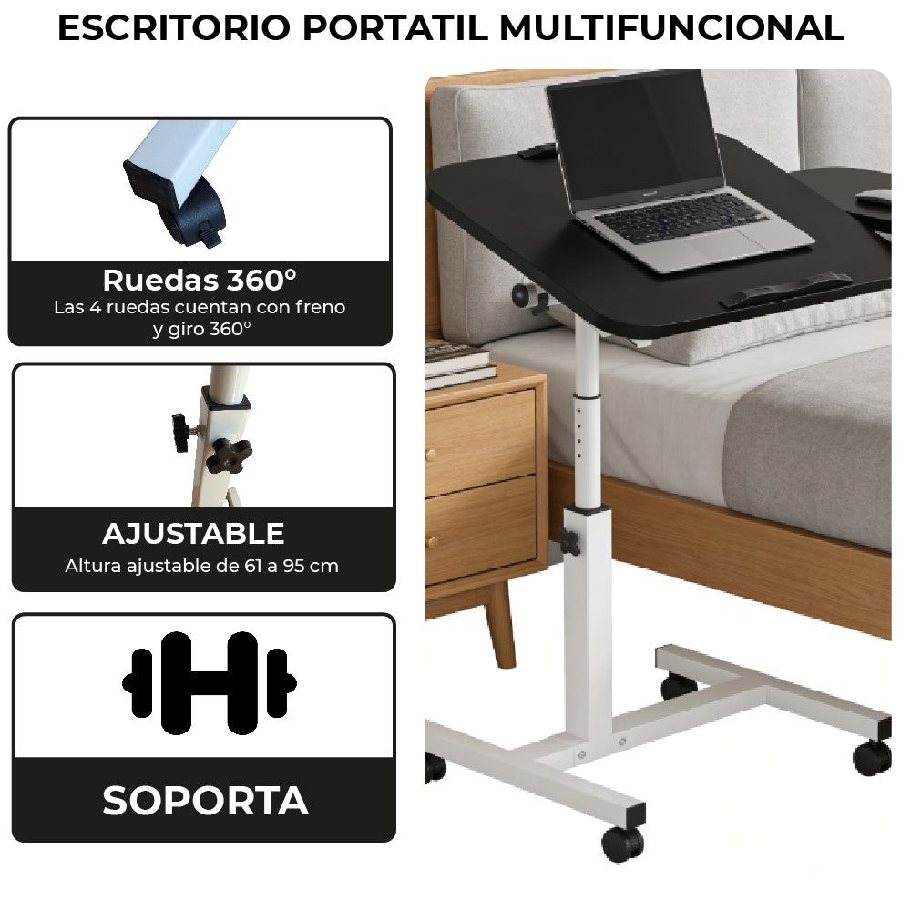 Escritorio para Laptop Plegable Ajustable Negra