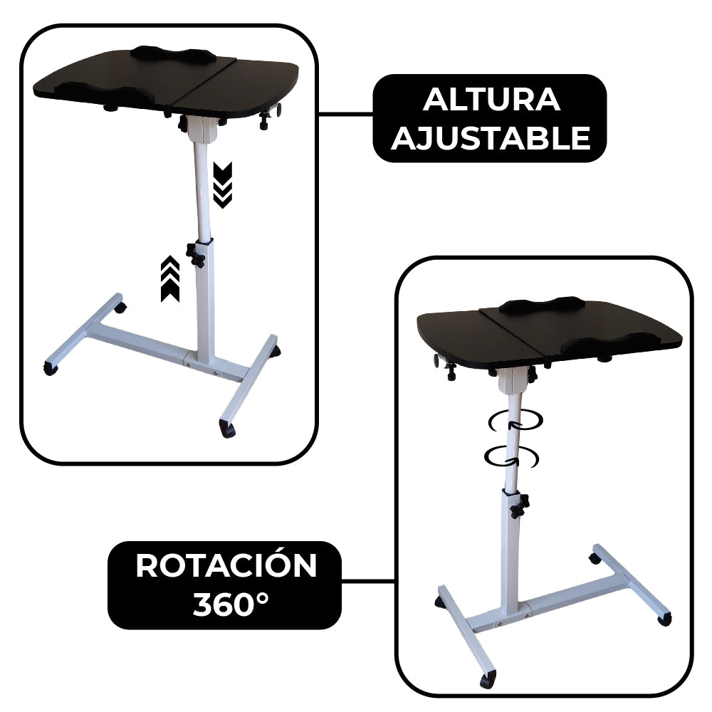 Escritorio para Laptop Plegable Ajustable Negra