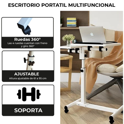 Escritorio para Laptop Plegable Ajustable Blanca