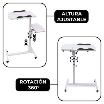Escritorio para Laptop Plegable Ajustable Blanca