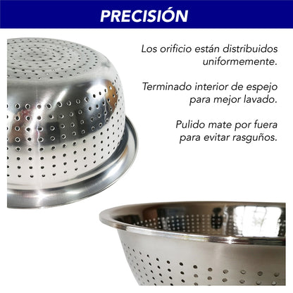 Juego De 6 Coladores De Acero Inoxidable Apilables