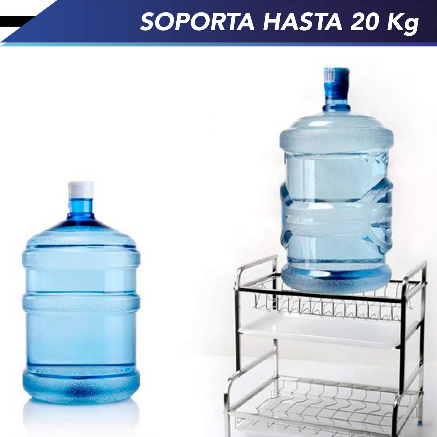 Estante Para Secar Platos Escurridor 2 Niveles Acero Inoxidable