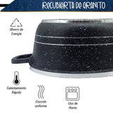 BATERÍA DE COCINA DE ALUMINIO RECUBRIMIENTO DE GRANITO 10 PZ NEGRO