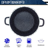BATERÍA DE COCINA DE ALUMINIO RECUBRIMIENTO DE GRANITO 10 PZ NEGRO