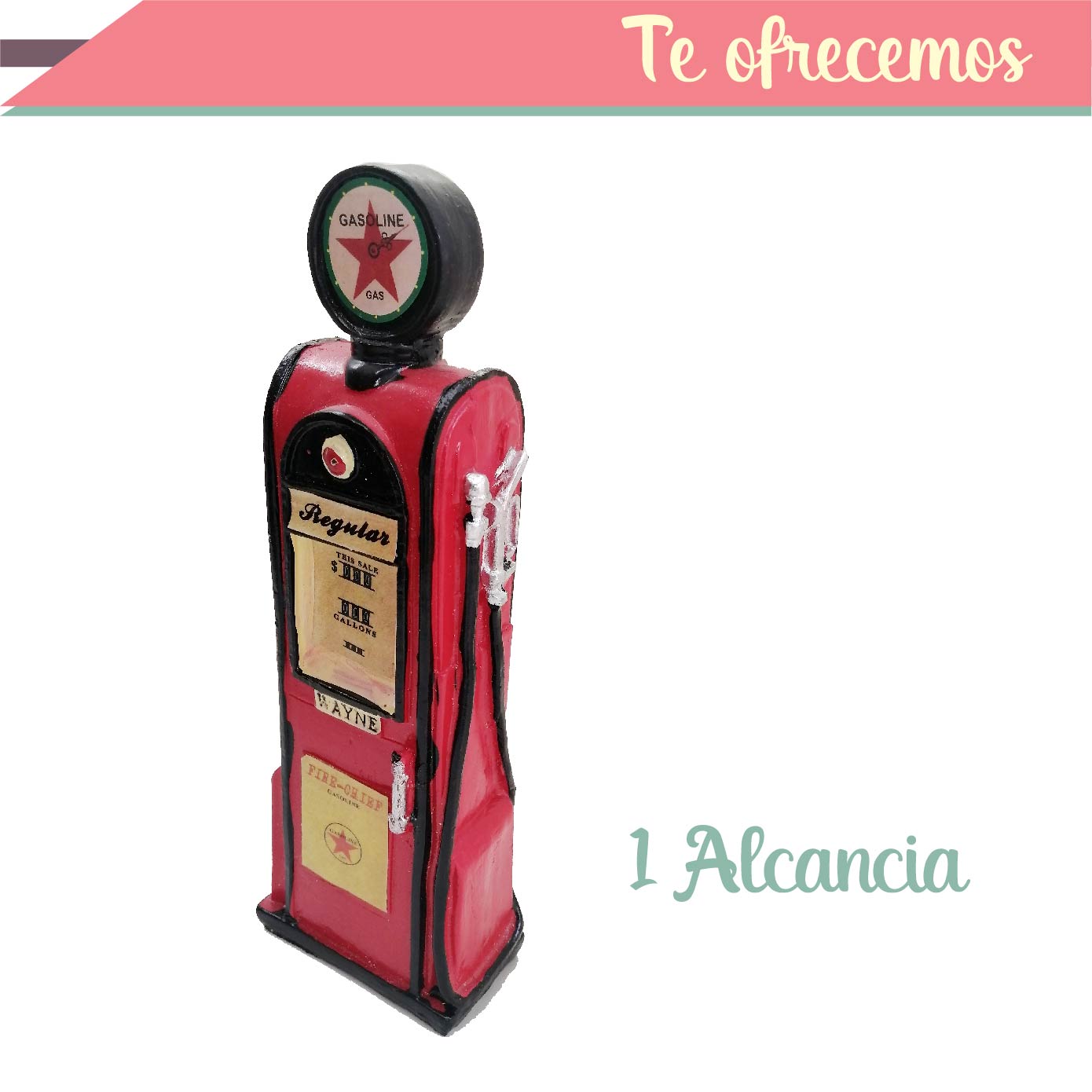 Alcancía Bomba de Gasolina Retro