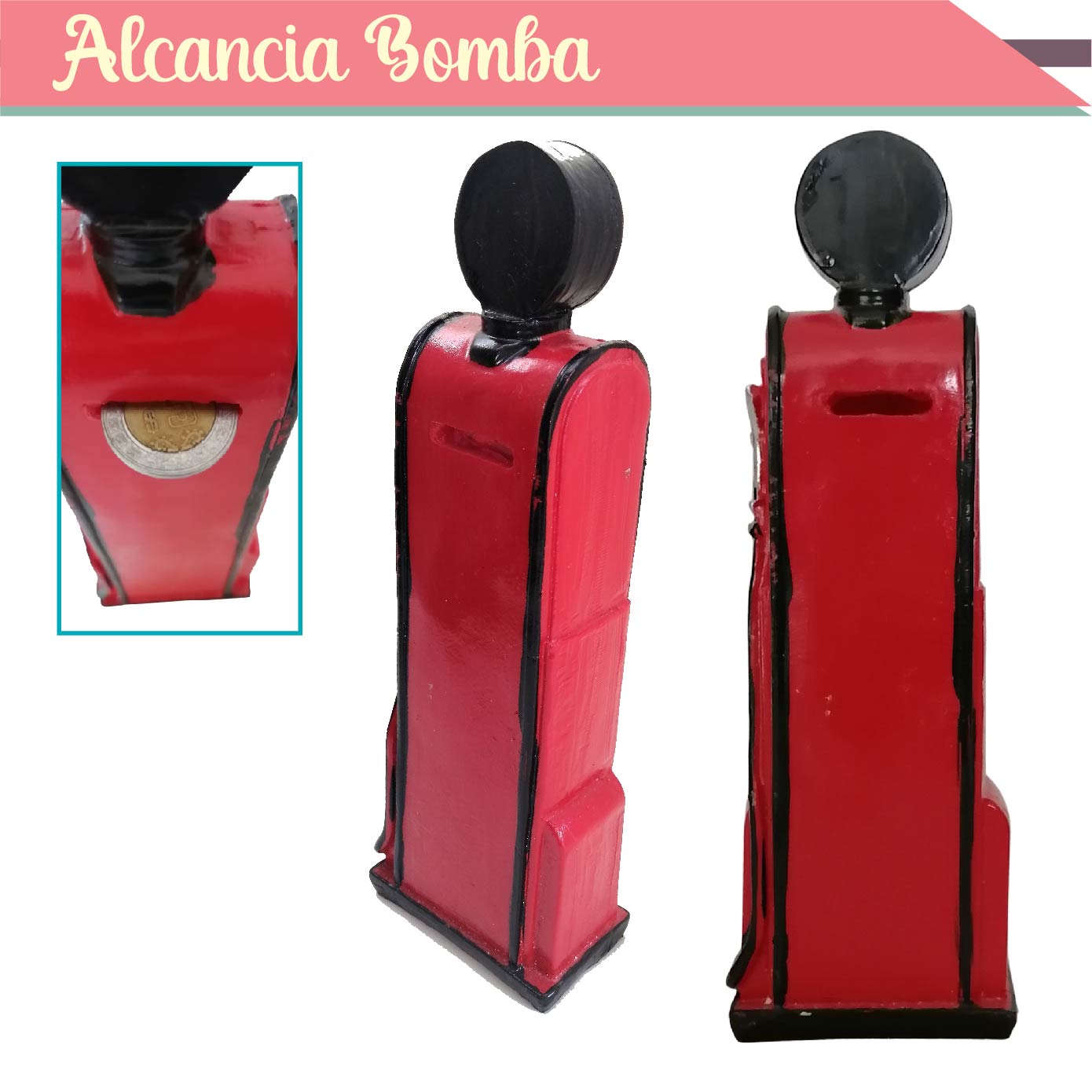 Alcancía Bomba de Gasolina Retro