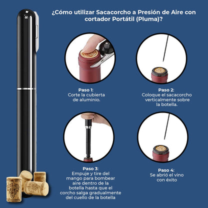 Sacacorcho A Presión De Aire Con Cortador
