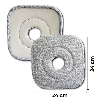 Juego de 3 Piezas de repuestos de fregona Microfibra para trapeador Giratorio Cuadrado