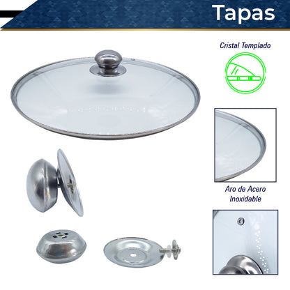 Bateria de Cocina Olla Cacerola Imperial XL 6 pz (Rosa)