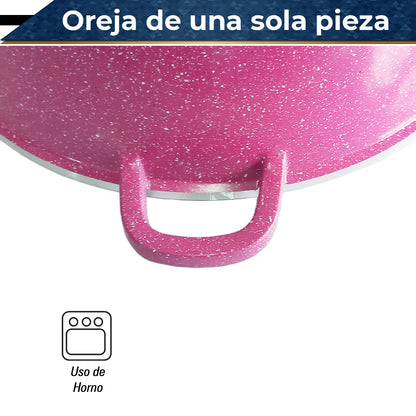 Bateria de Cocina Olla Cacerola Imperial XL 6 pz (Rosa)