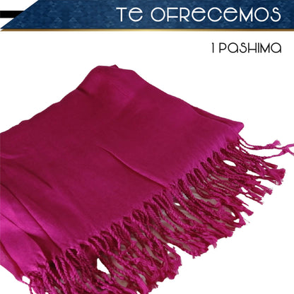 Pashmina Larga | Bufanda Elegante | Mascada (Rosa)
