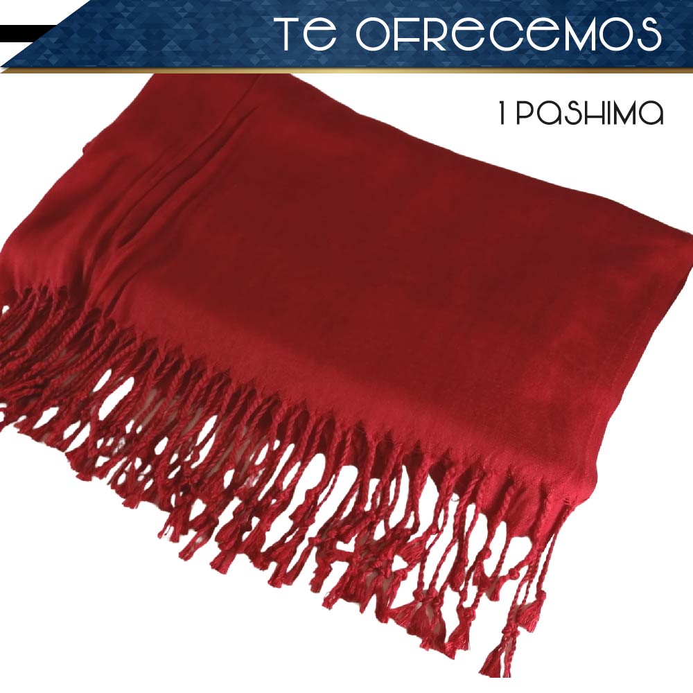 Pashmina Larga | Bufanda Elegante | Mascada (Rojo)
