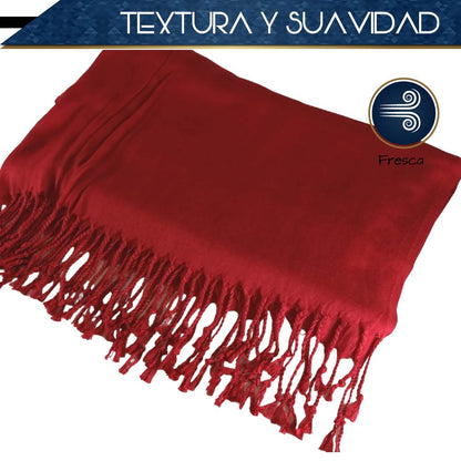 Pashmina Larga | Bufanda Elegante | Mascada (Rojo)