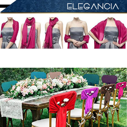 Pashmina Larga | Bufanda Elegante | Mascada (Rojo)