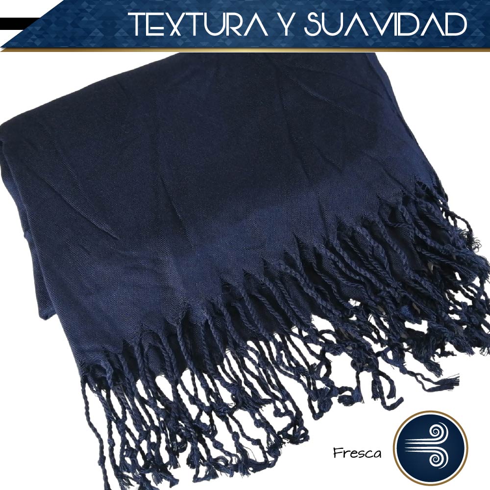 Pashmina Larga | Bufanda Elegante | Mascada (Azul)