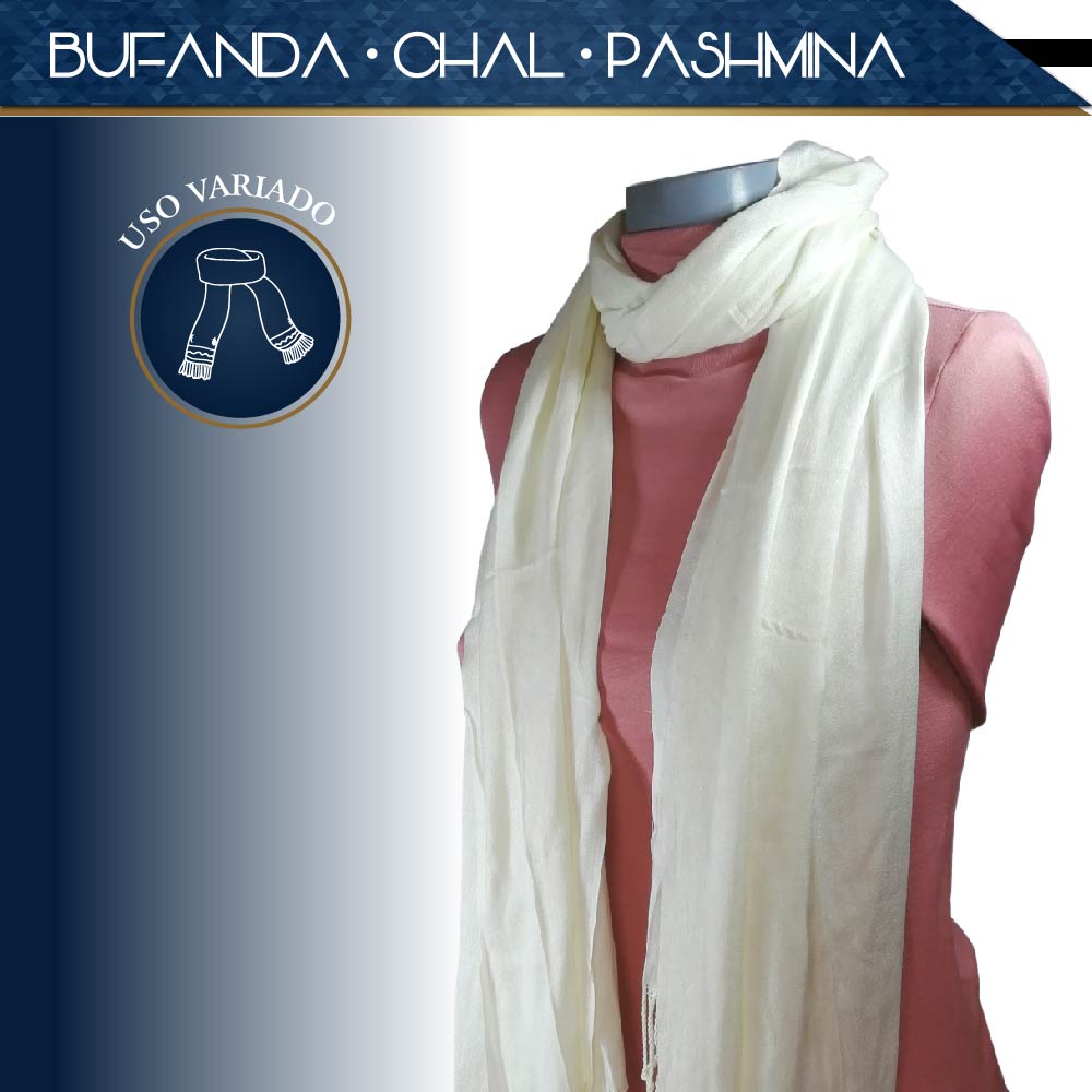 Pashmina Larga | Bufanda Elegante | Mascada (Beige)