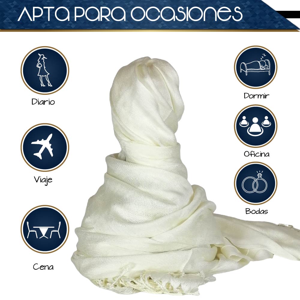 Pashmina Larga | Bufanda Elegante | Mascada (Beige)