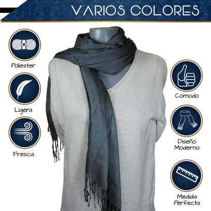 Pashmina chal bufanda agradable y ligero fina