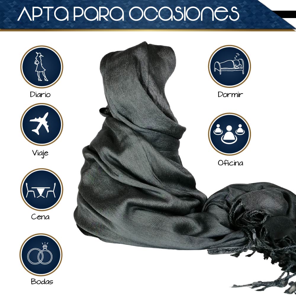 Pashmina chal bufanda agradable y ligero fina