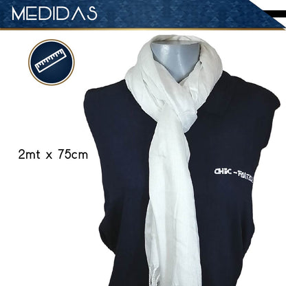 Pashmina Larga | Bufanda Elegante | Mascada (Blanca)