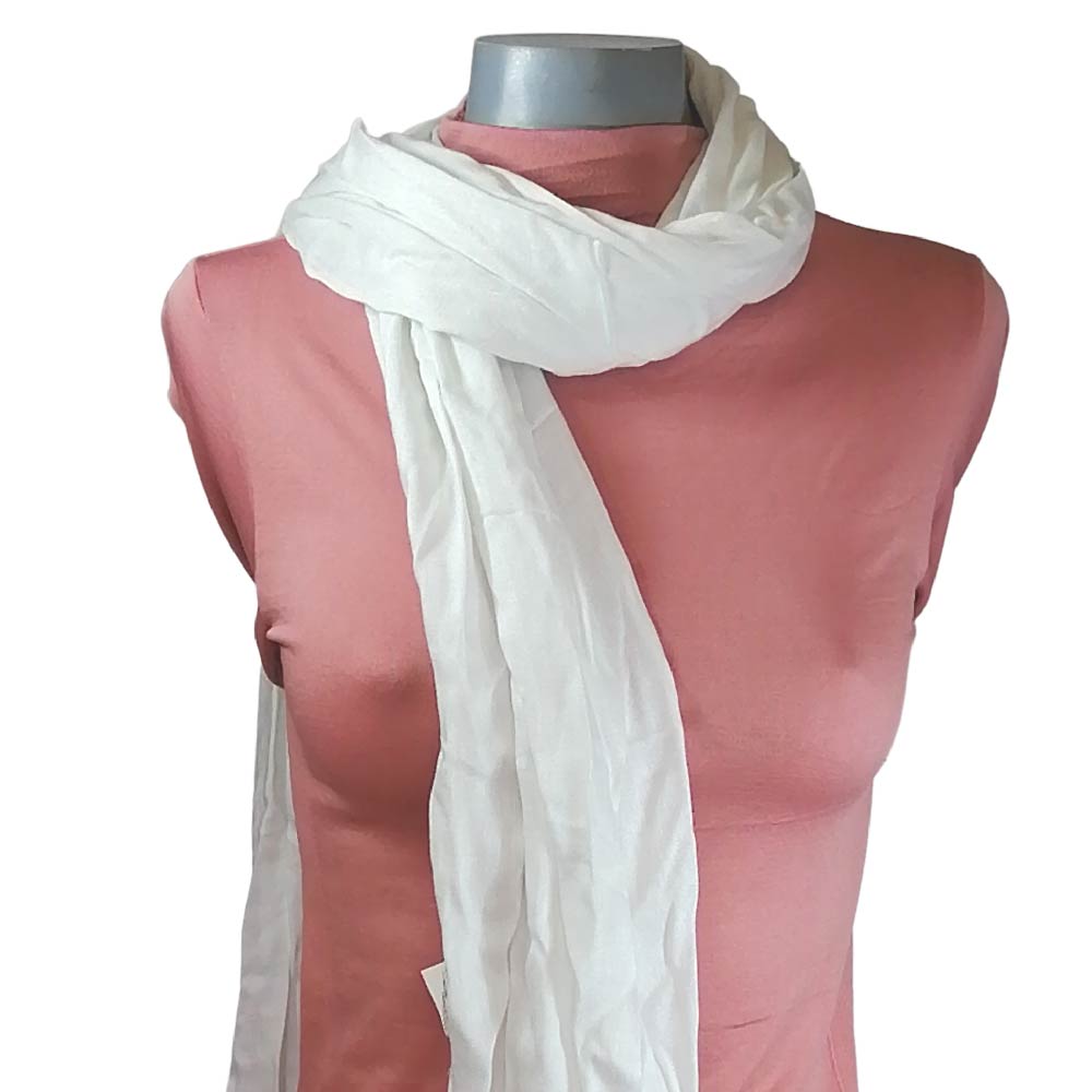 Pashmina Larga | Bufanda Elegante | Mascada (Blanca)