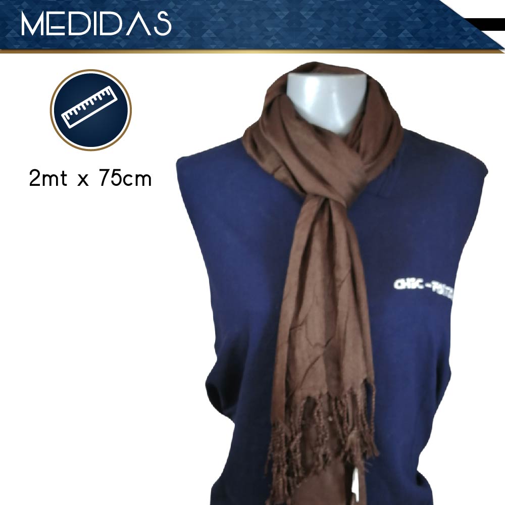 Pashmina Larga | Bufanda Elegante | Mascada (Café)