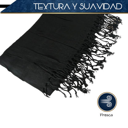 Pashmina Larga | Bufanda Elegante | Mascada (Negro)