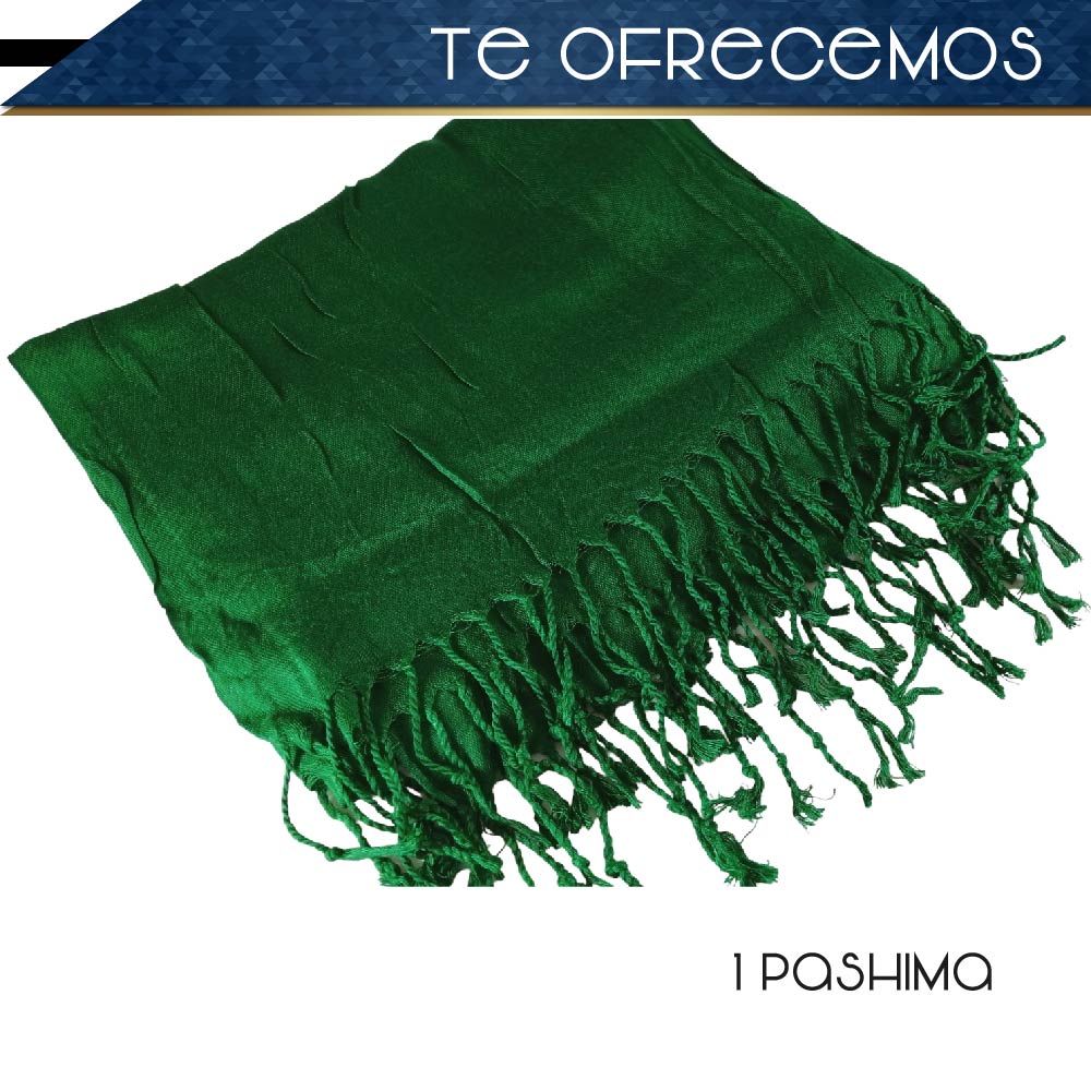Pashmina Larga | Bufanda Elegante | Mascada (Verde)