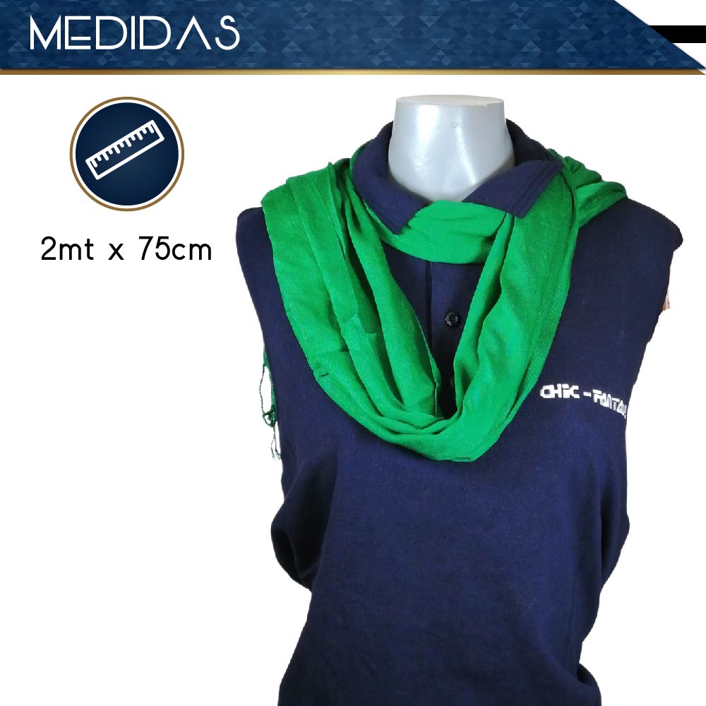 Pashmina Larga | Bufanda Elegante | Mascada (Verde)