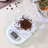 BASCULA DE COCINA DIGITAL MULTIFUNCIONAL A ESCALA, 10 KG. PANTALLA DE LED Y RECIPIENTE