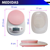 BASCULA DE COCINA DIGITAL MULTIFUNCIONAL A ESCALA, 10 KG. PANTALLA DE LED Y RECIPIENTE