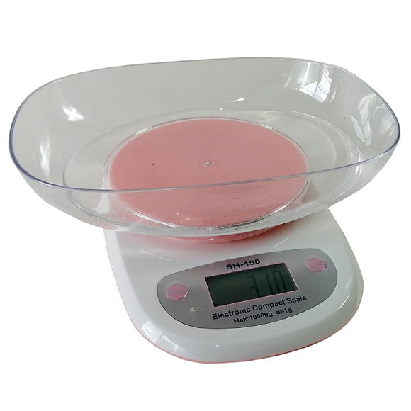 BASCULA DE COCINA DIGITAL MULTIFUNCIONAL A ESCALA, 10 KG. PANTALLA DE LED Y RECIPIENTE