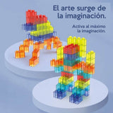 Bloques de Construccion Magneticos 3D para niños Juegos Educativos Creativos 154 Piezas
