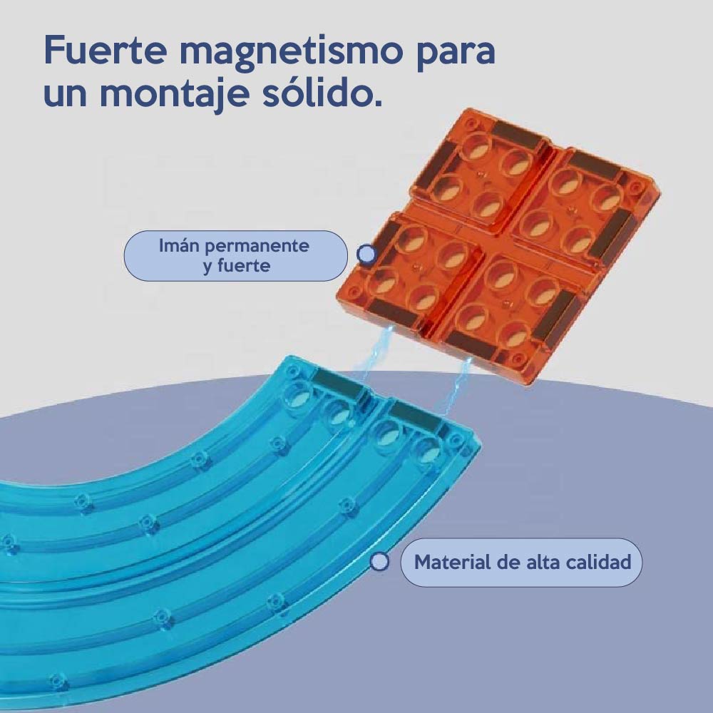 Pista de Carreras con Bloques y rampas para Construir Juego Educativo de construccion 77 Piezas