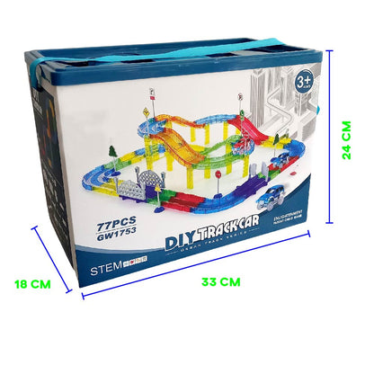 Pista de Carreras con Bloques y rampas para Construir Juego Educativo de construccion 77 Piezas