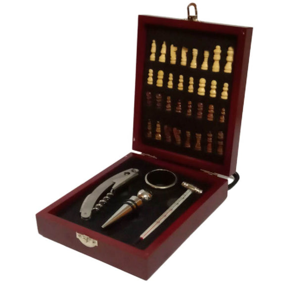 Set De Vino Juego De Accesorios Para Vino Y Ajedrez