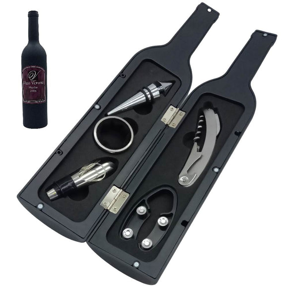 Set De Vino Juego De Accesorios Para Vino Forma De Botella