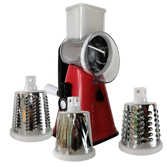 SPIRILIZER REBANADORA, MANDOLINA, TRITURADORA DE VEGETALES Y FRUTAS MANUAL DE 3 CUCHILLAS