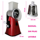 SPIRILIZER REBANADORA, MANDOLINA, TRITURADORA DE VEGETALES Y FRUTAS MANUAL DE 3 CUCHILLAS