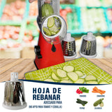 SPIRILIZER REBANADORA, MANDOLINA, TRITURADORA DE VEGETALES Y FRUTAS MANUAL DE 3 CUCHILLAS