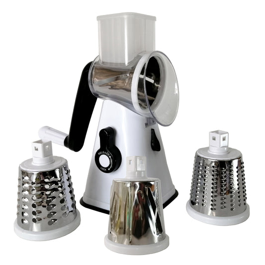 SPIRILIZER REBANADORA, MANDOLINA, TRITURADORA DE VEGETALES Y FRUTAS MANUAL DE 3 CUCHILLAS