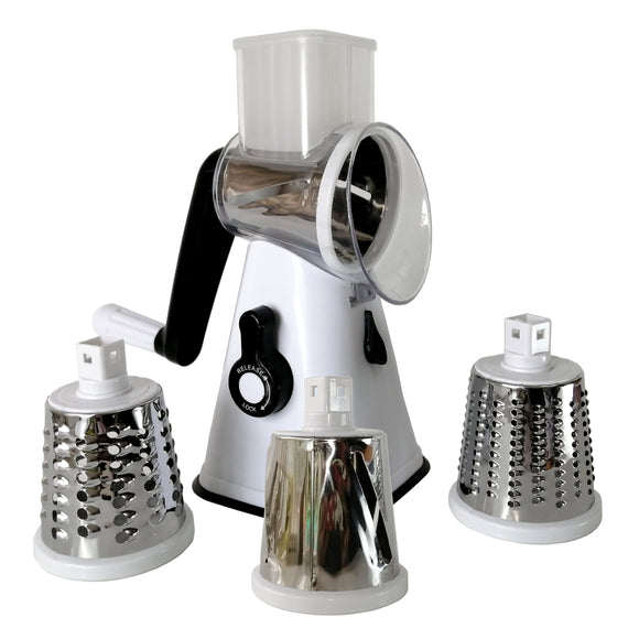 SPIRILIZER REBANADORA, MANDOLINA, TRITURADORA DE VEGETALES Y FRUTAS MANUAL DE 3 CUCHILLAS