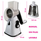 SPIRILIZER REBANADORA, MANDOLINA, TRITURADORA DE VEGETALES Y FRUTAS MANUAL DE 3 CUCHILLAS