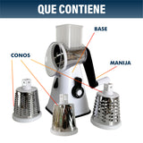 SPIRILIZER REBANADORA, MANDOLINA, TRITURADORA DE VEGETALES Y FRUTAS MANUAL DE 3 CUCHILLAS