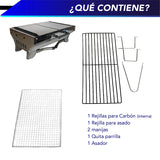ASADOR PARA CARBÓN DE ACERO INOXIDABLE