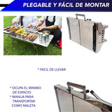 ASADOR PARA CARBÓN DE ACERO INOXIDABLE