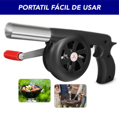 Ventilador Soplador De Aire Manual P/avivar Fuego En Asador