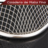 Colador Cocina Acero Inoxidable Rectangular Malla Multiusos
